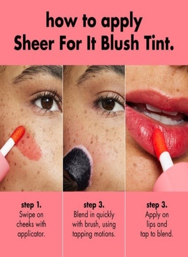 إلف قزم. أحمر الخدود والشفاه من كوزمتيكس شير فور إيت - برتقالي (مرجاني دافئ)، لون سائل شفاف خفيف الوزن للشفاه والخدود، تركيبة مرطبة متعددة الاستخدام، 10 مل - Image 5